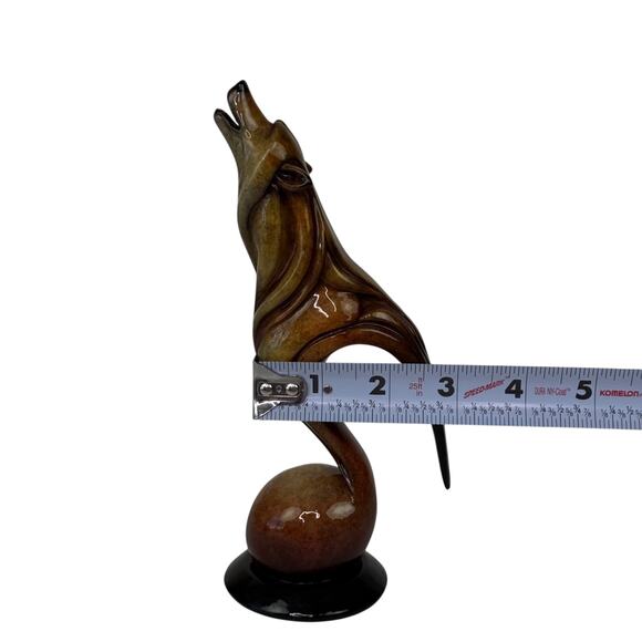Mill Creek Studio IMAGO Wolf Sculpture Blue Note-Wolf Stephen Herrero Topaz 8" - Picture 5 of 7
